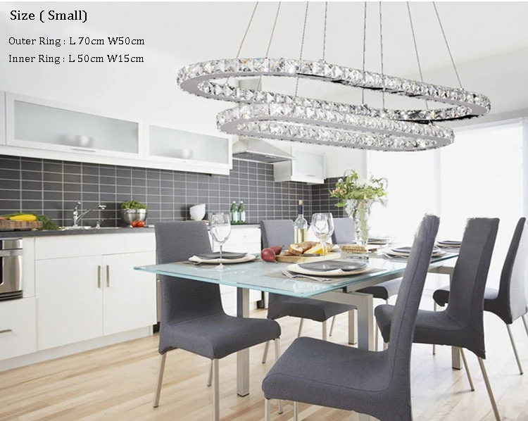 

Phube Lighting LED Ring Chandelier Light Modern Crystal Lustre Chandeliers Light Lighting included Remote Control Free Shipping
