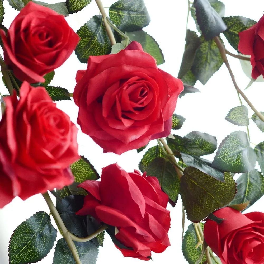 180cm Artificial Rose Vine Wedding Arch decoration Vine Artificial flowers Home party decor Silk Ivy wall Hanging Garland Wreath 180cm Artificial Rose Vine Wedding Arch decoration Vine Artificial flowers Home party decor Silk Ivy wall Hanging Garland Wreath