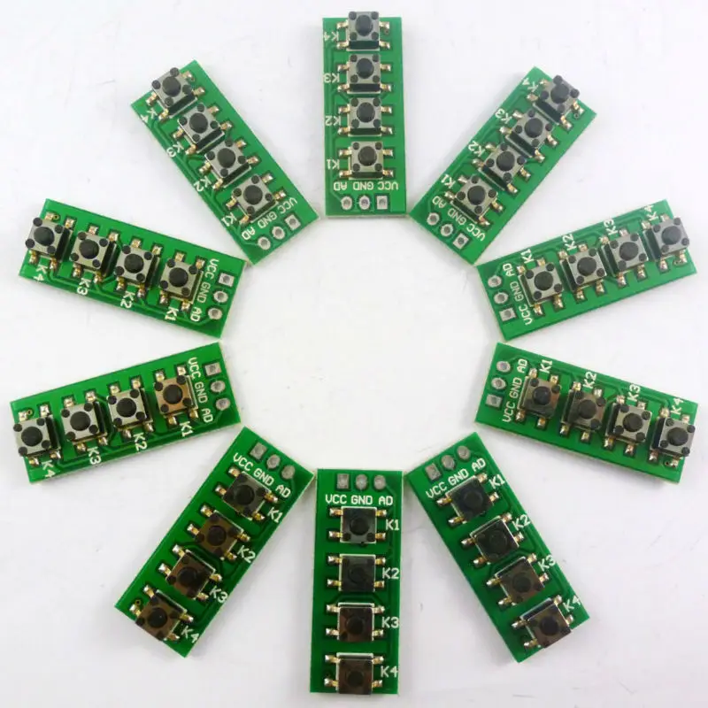 

10PCS AD Keypad 4 Accessory board matrix buttons controlled ADC port keyboard