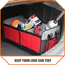 CAR INTERIORS STOWING TIDYING , 600D OXFORD MATERIAL FOLDING STORAGE BAG , CLASSIC RED COLOR CS06