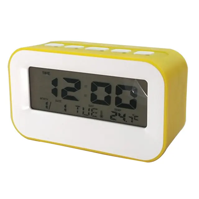 Backlight Durable Lightweight Digital Electronic Square Alarm Clock LCD