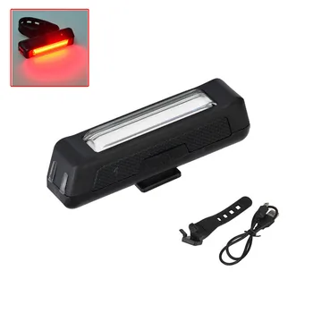 

3 Types 6 Modes COB LED Bicycle Bike Cycling Front Rear Tail Light USB Rechargeable led indicator Red White 2017 NOM15