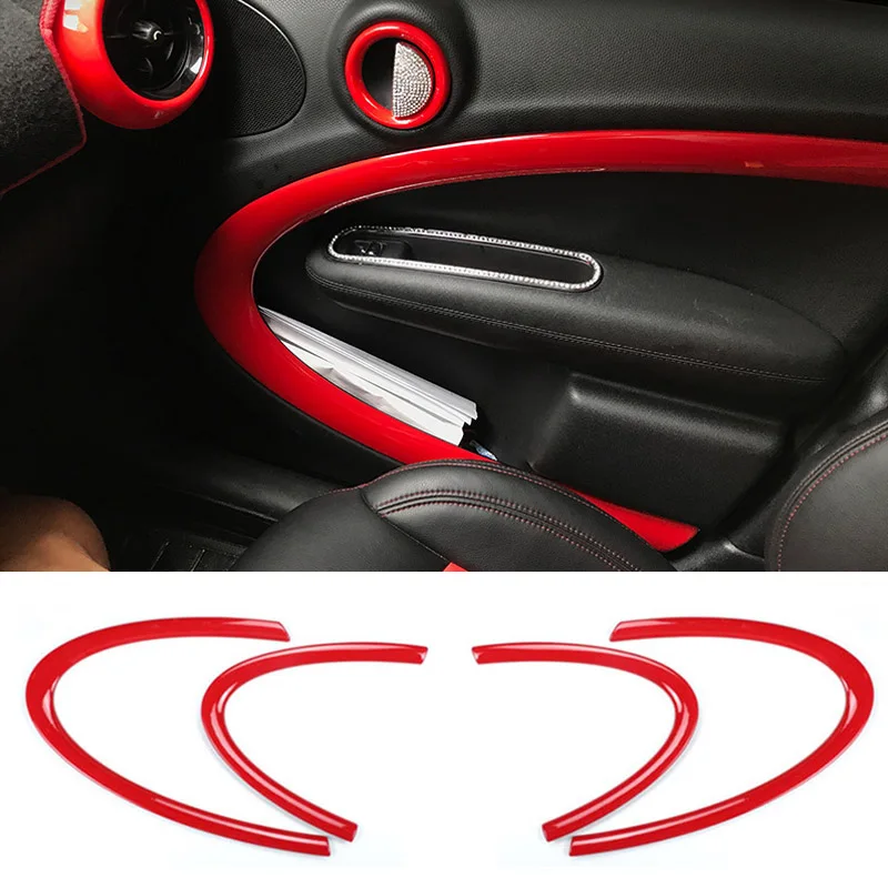 4 шт./компл. ABS внутренняя отделка двери Kit Обложка Наклейка украшение для Mini Cooper