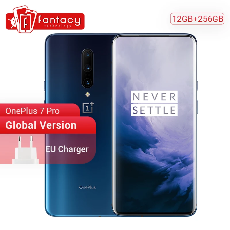 Глобальная версия Oneplus 7 Pro 12GB 256GB rom Смартфон Snapdragon 855 6 67 дюймов 90Hz AMOLED дисплей
