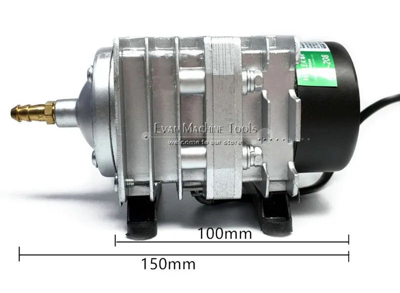 Электромагнитная Воздушный компрессор 220 В 25 Вт 45L/мин Электрический аквариумный воздушный насос с местными штекер адаптера переменного тока