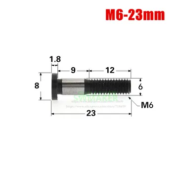 

10pcs M6 - 23mm inner hexagonal blackening screw, M6 bolt fixed screw for high strength bearing pulley