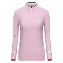 Весенняя женская рубашка для гольфа Женская Осенняя Однотонная рубашка для гольфа с длинными рукавами дышащая уличная спортивная одежда теннисные Топы