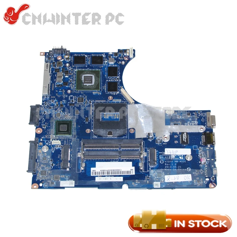 NOKOTION VIQY0 NM-A031 90003628 материнская плата для Lenovo ideapad Y410P ноутбука PGA947 HM86 DDR3L GT755M