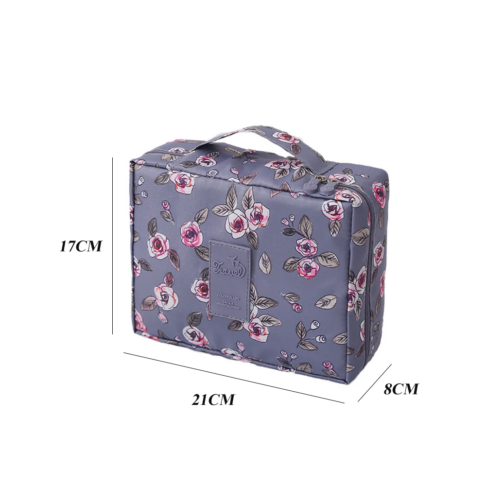 1PCs Portable Cosmetics Storage Bags Case With Zipper Large Capacity Double Layer Makeup Orgnizer For Travel Handbag Container