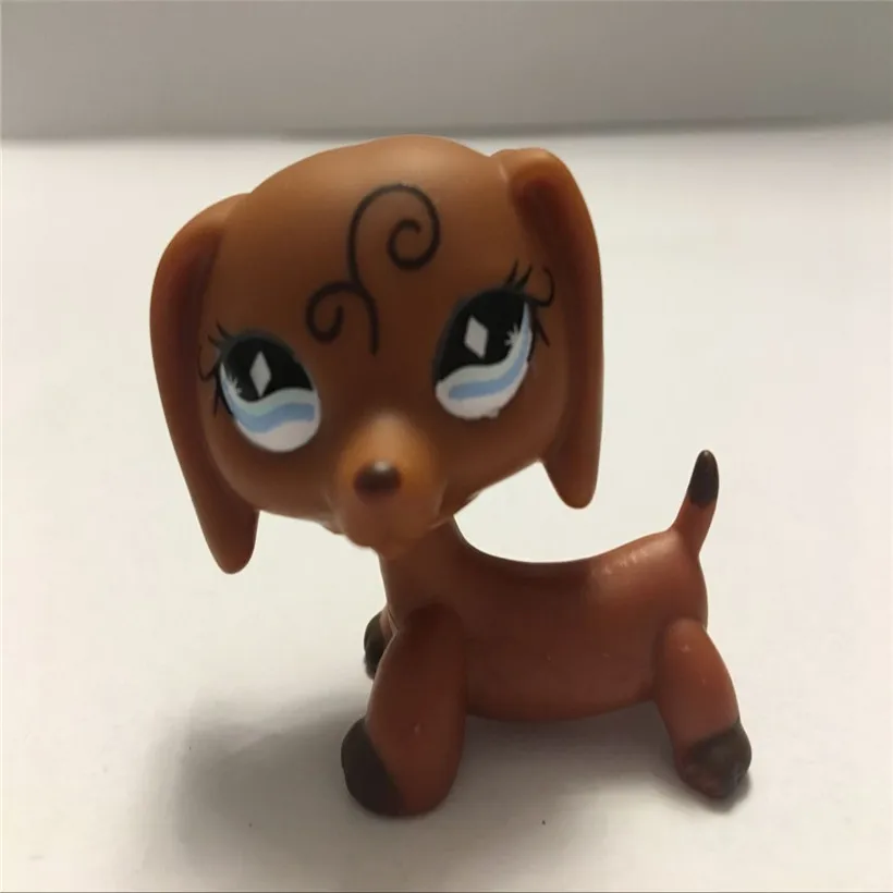 Rare Pet Shop Genuine Original LPS Dog Dachshund Brown Puppy Cute Cat