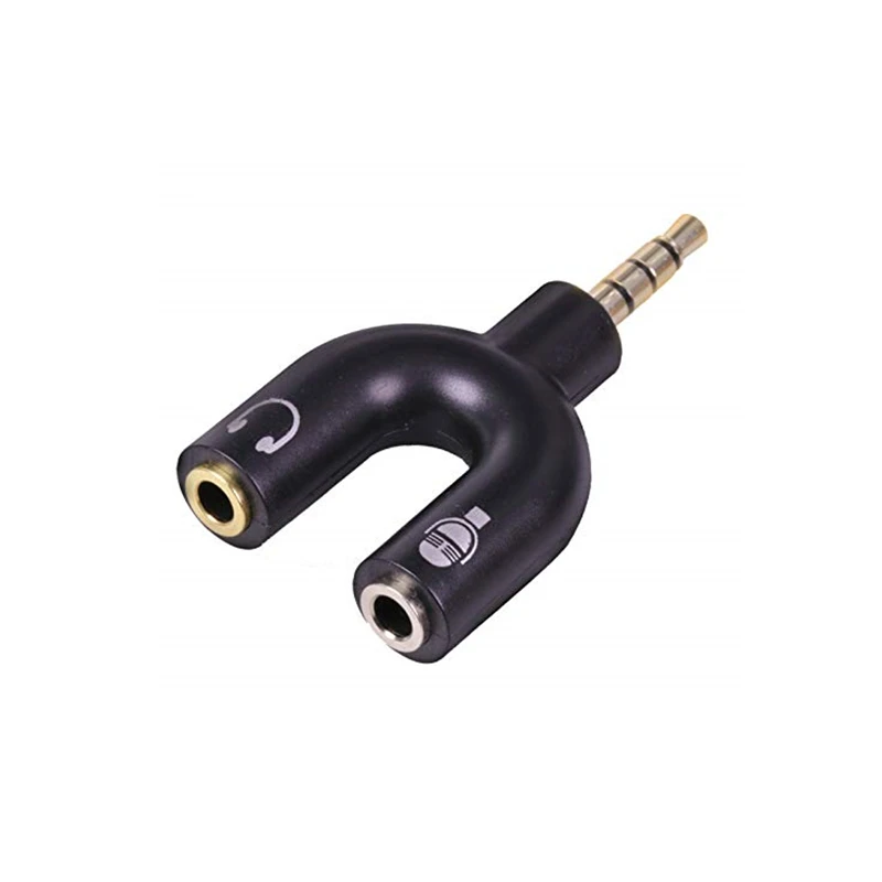 2 in 1 Splitter 3.5mm Audio Earphone aux to Female Jack headphone  microphone Mic Converters combine for Computer Notebook phone (3)