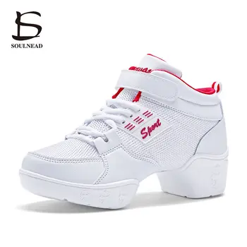 Woman Ladies Dance Sneakers Middle Heels Soft Outsole Spring Autumn Modern Jazz Dancing Shoes Sports Feature Fitness Dance Shoes Woman Ladies Dance Sneakers Middle Heels Soft Outsole Spring Autumn Modern Jazz Dancing Shoes Sports Feature Fitness Dance Shoes