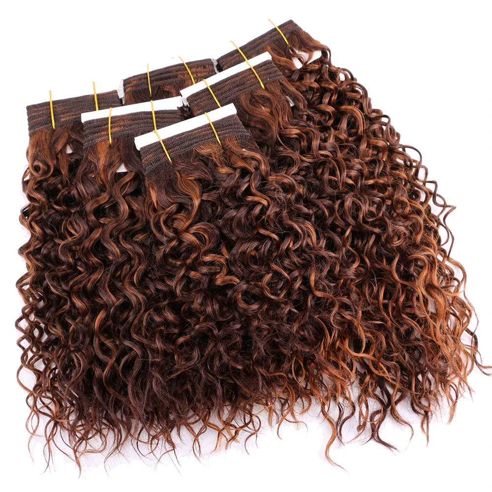 2 шт/лот кудрявые волосы прядь волос с покраской Омбре высокотемпературные синтетические волосы для наращивания волоконные волосы для плетения