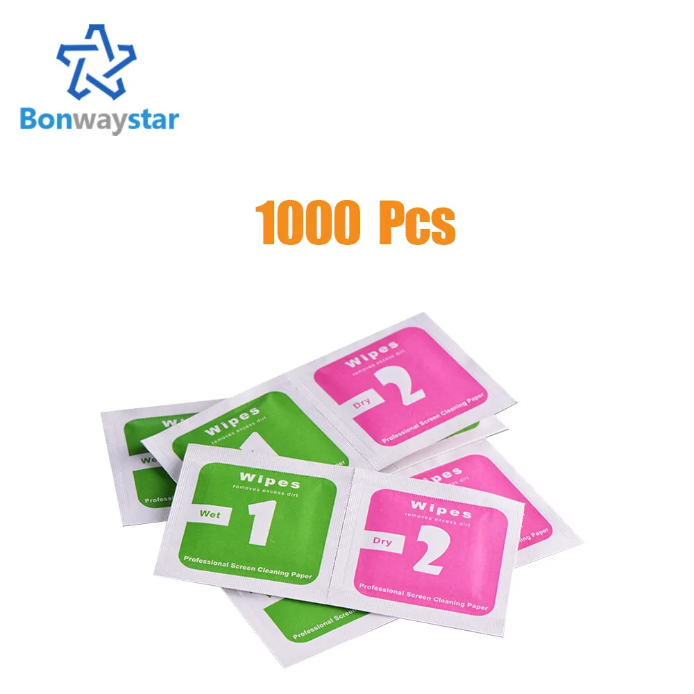 

1000 PCS for Camera Lens Optical LCD Screen Cleaner for iPhone mobile phone Wet Dry Cleaning Wipes wholesale price