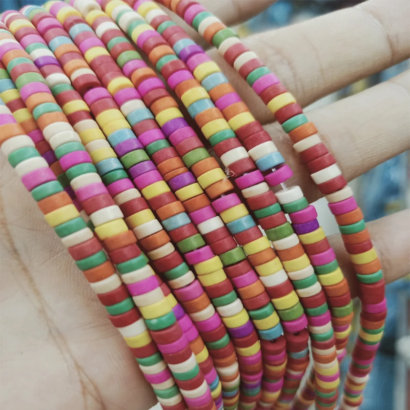2x4 мм смешанный цвет бирюзовый камень бисер свободные шарики Howlite сделай сам для