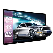 SOONHUA Portable Projector Screen Simple Foldable Polyester Cover Cloth Projection Screens For Wall Mounted Home Theater Outdoor