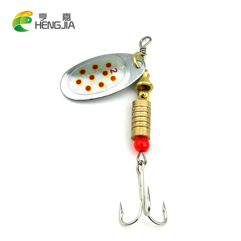  HENGJIA 1pcs Spoon Lure Hard Spinnerbait Metal Spinner Fishing Lures Pesca Swimbait Fishing Tackle 