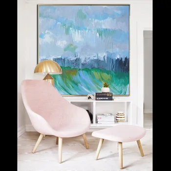 

100% Handmade Contemporary Art Lartge Size Wall Decoration Art Abstract blue, green,yellow,gray,Canvas Oil Painting Wall Picture