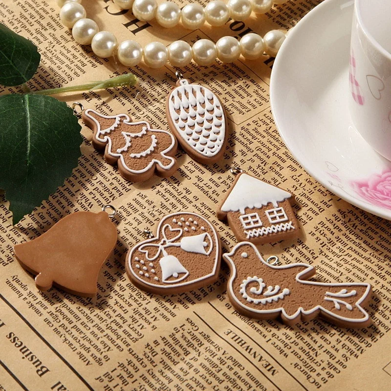 

11Pcs/Set Animal Snowflake Biscuits Decoration Hand Made Polymer Clay Christmas Tree Ornaments