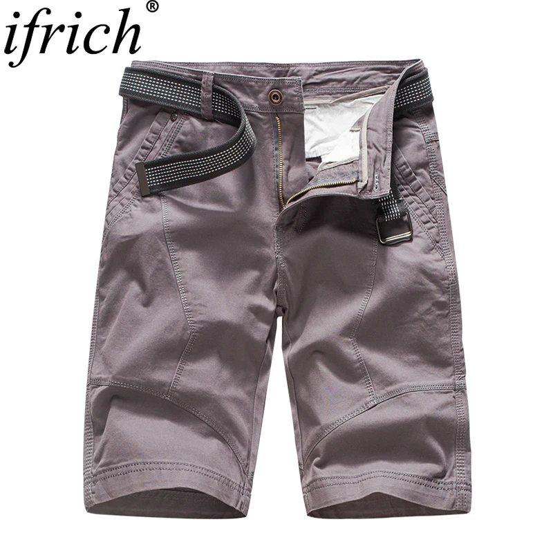 IFRICH мужские шорты Карго Лето Повседневные Шорты Masculino для мужчин бегунов общая военная Униформа короткие мотобрюки черный плюс размеры 38 треники