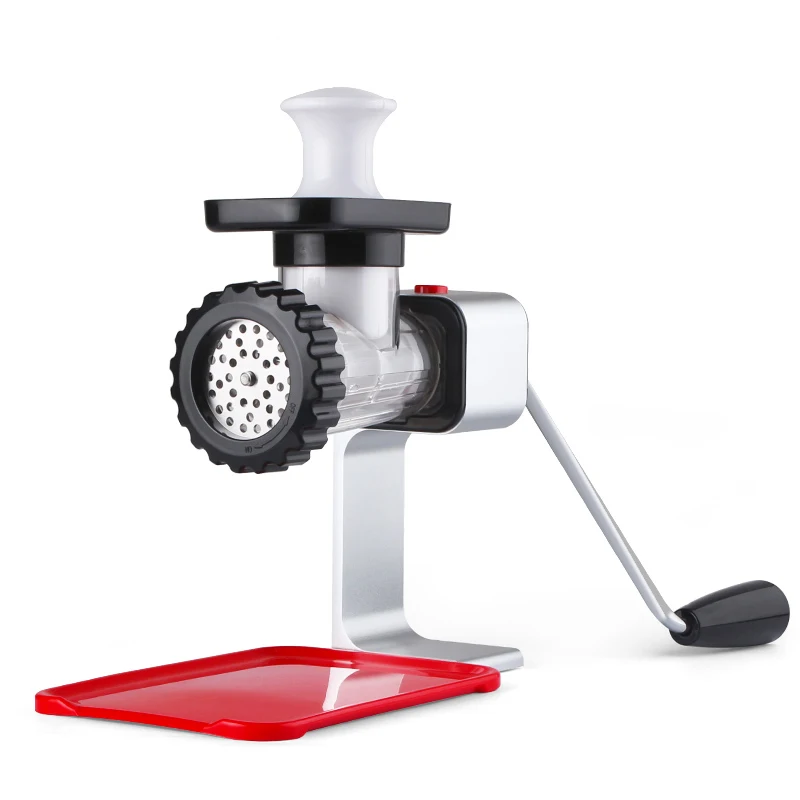 

Lekoch Meat Grinder Manual Mincer Machine Pork Beef Peanut Grinder Sausage Maker with Red Plastic Plate Kitchen Accessories