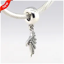 Подходит для браслетов Pandora величественное перо амулеты серебряные бусины 925 пробы