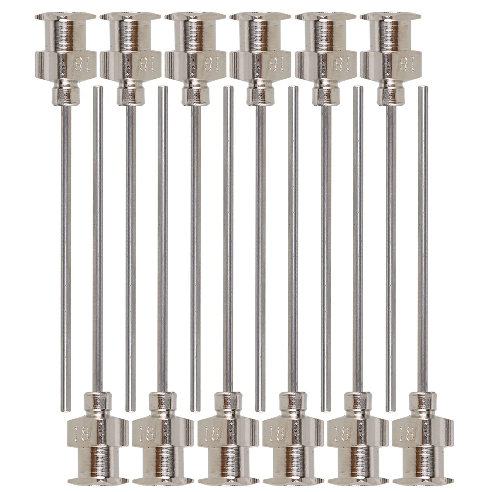 

12pcs 1.5" Dispensing Needle Tip For Liquid Dispenser Adhesive Glue 18Ga