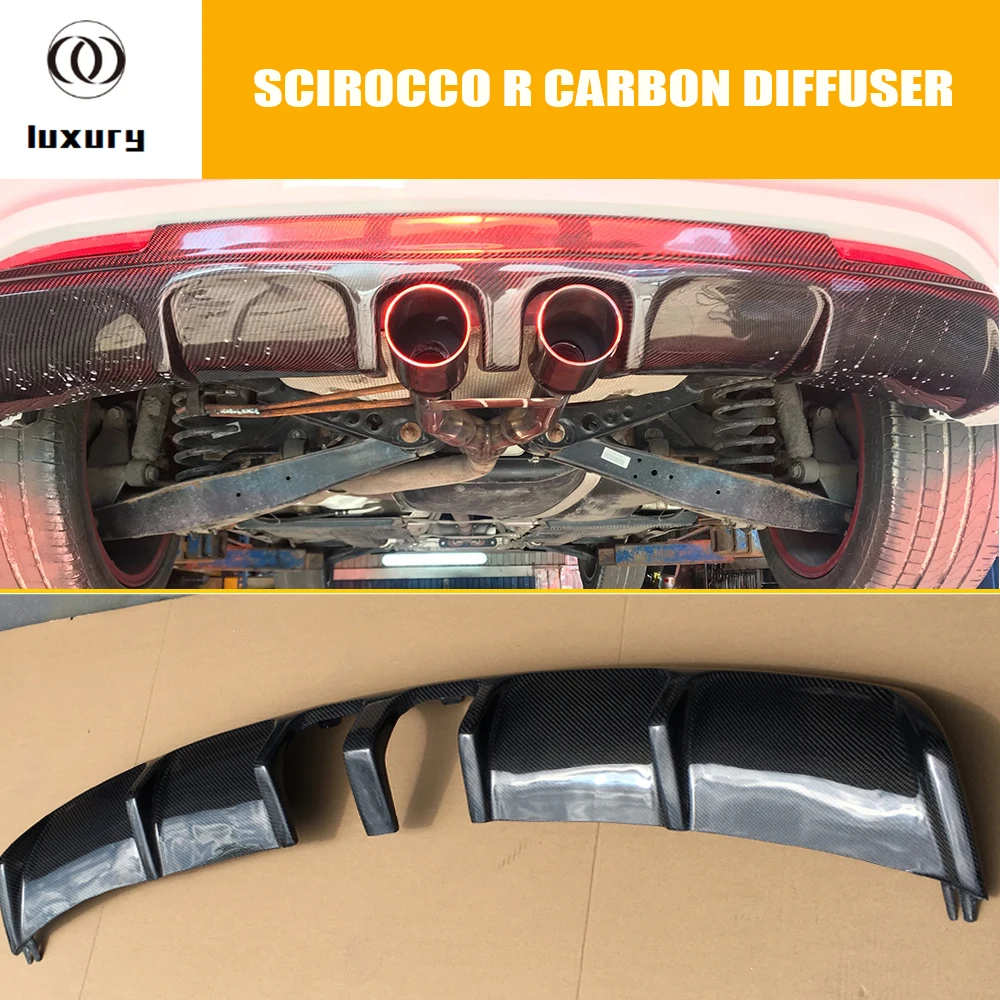 Scirocco задний бампер из углеродного волокна для R R20 2009 2014 автомобильный гоночный
