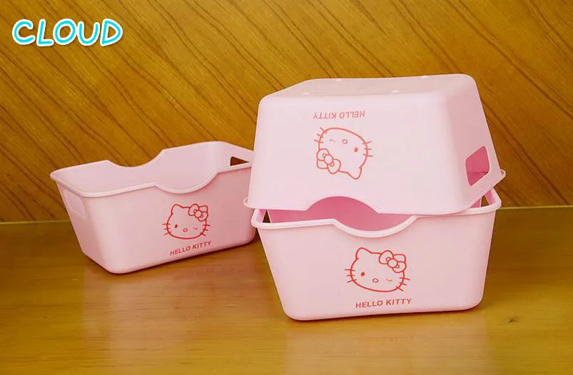 

New Hello Kitty Cartoon Images Of Rectangular Storage Box Finishing Toy Makeup Organizer Jewelry Box Organizer