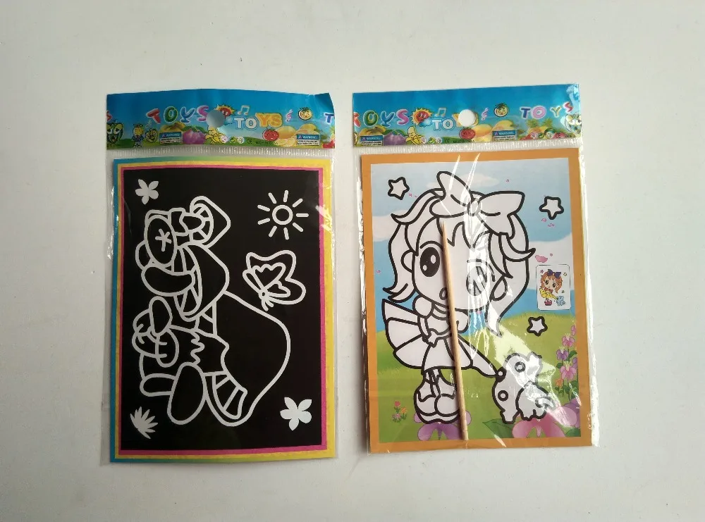 Happyxuan-20pcs-lot-13-9-5cm-Two-in-one-Magic-Color-Scratch-Art-Paper-Coloring-Cards
