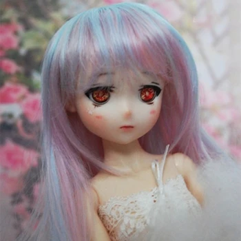 

Allaosifybjd hair 1/3 1/4 BJD Wig Dollfie Doll Wig High Temperature Hair 7-8 8-9 inch Wig free shipping