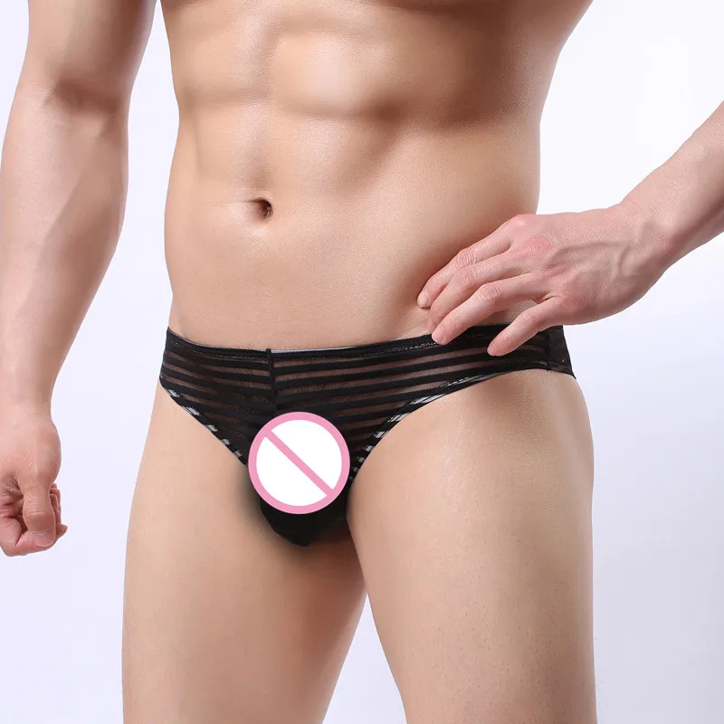 sexy seethrough thong for men handjob from my wife