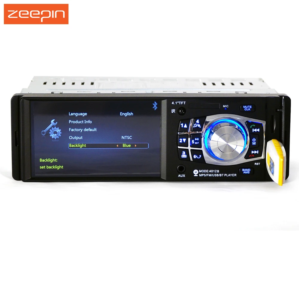 

4.1'' 4012B 1 Din Car Radio Player Auto Audio Stereo FM Bluetooth USB Car MP5 Player Support Streering-wheel Rear view camera
