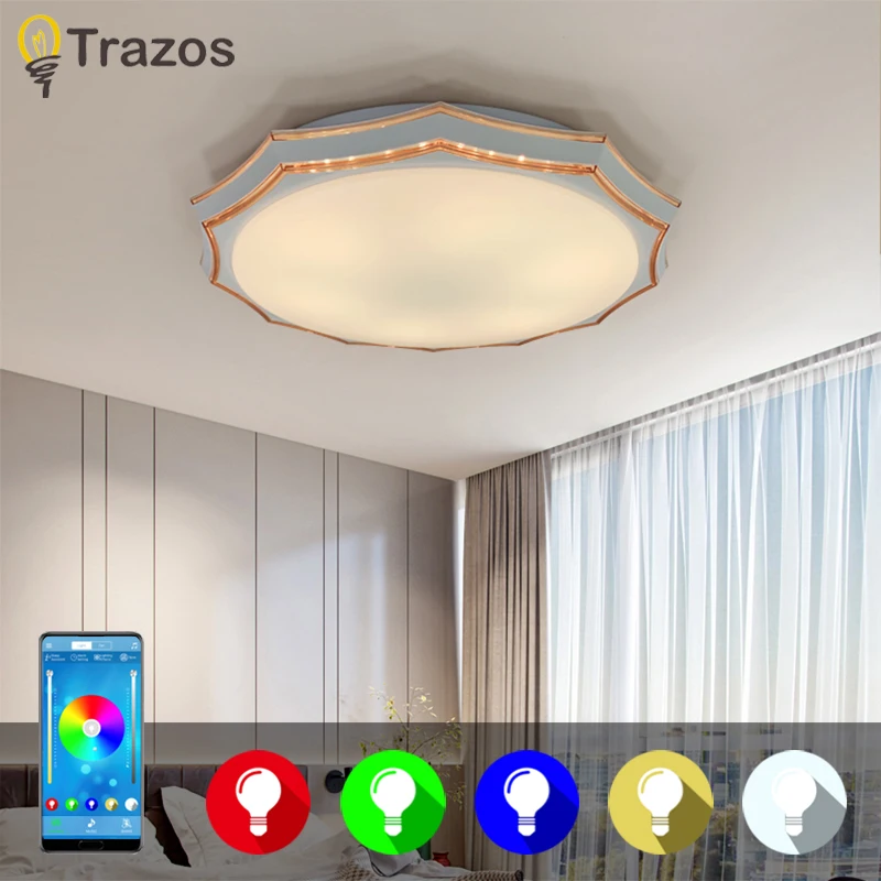 

TRAZOS Modern White Ceiling Lights For Corridor Adjustable Metal Lamparas de techo Corridor LED Strip Indoor Wood Lighting