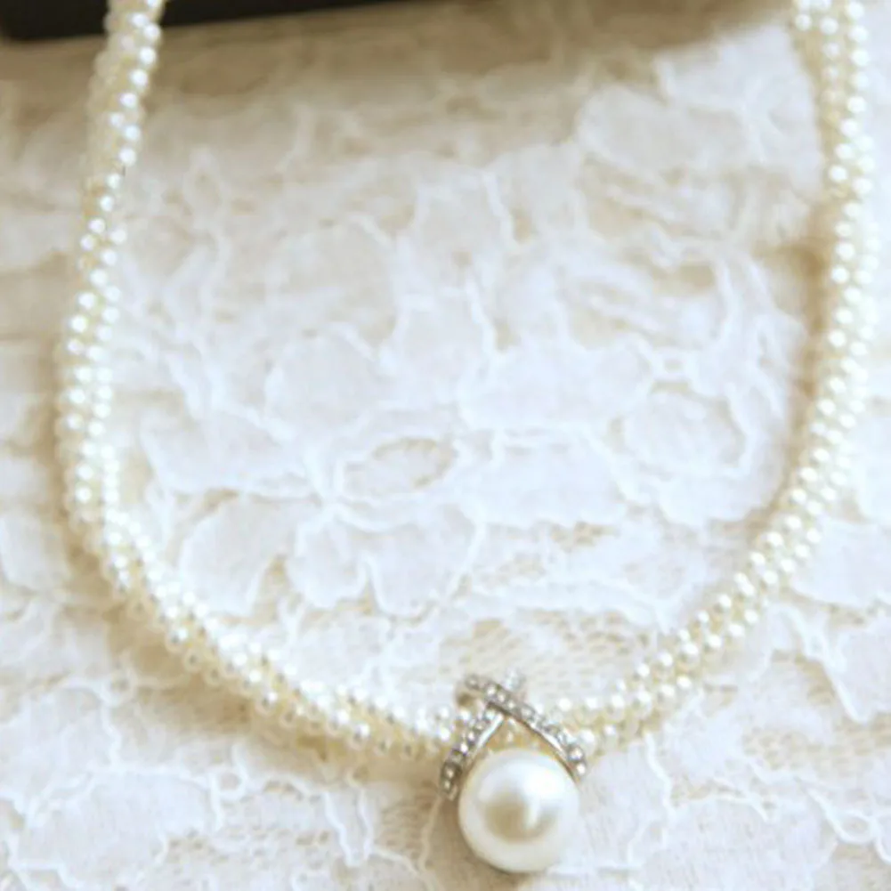Мода выдающийся Шарм стиль потрясающий твист имитация жемчуга ожерелье ювелирные изделия короткий крест бижутерия
