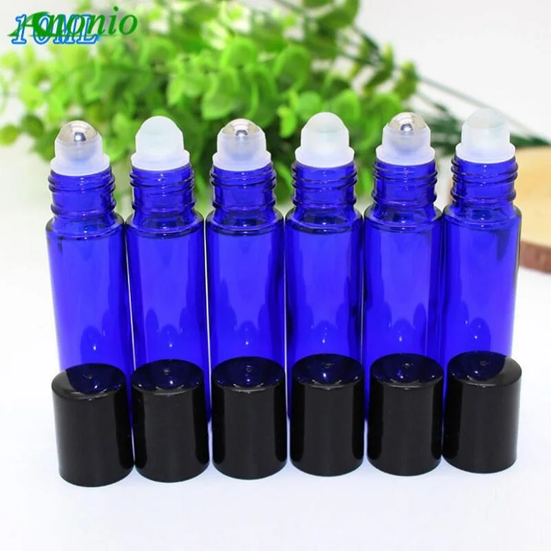 72pcs Blue 10ml Roll On Bottles For Essential Oils Deodorant Container