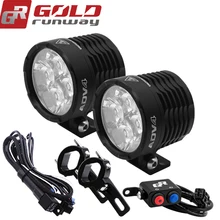 GOLDRUNWAY Motorcycle 32W LED Flood Spot Beam 6000k Auxiliary Lamp Motorcycle LED Headlight accessories car work fog light