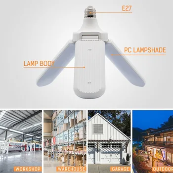 

36W/45W LED Foldable Bulb 85-265V Super Bright Garage Home Folding Light SKD88
