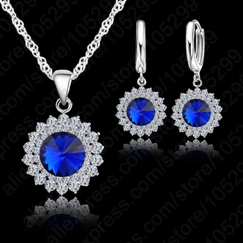 

Newest Wedding Jewelry Set Crystal Necklace Pendant/Earrings Trendy Women Jewelry Set