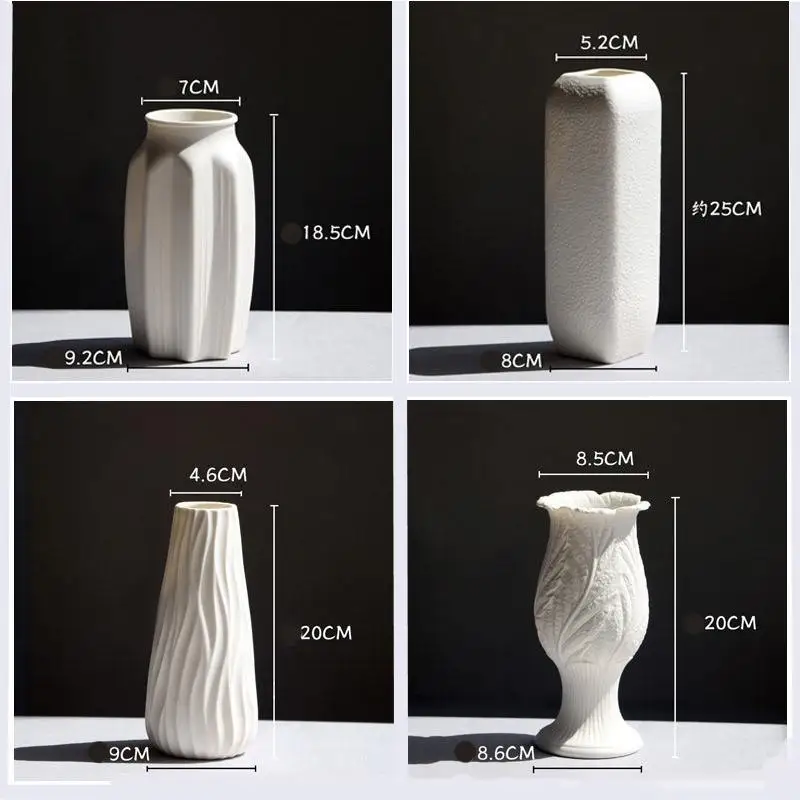SAFEBET брендовая Модная стильная белая керамическая ваза для цветов креативное украшение дома Настольная Ваза изделия ручной работы