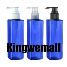 250 мл Белый ПЭТ-бутылки для косметики или бутылки шампуня с пресс-насосом, используемым для косметики, квадратные бутылки