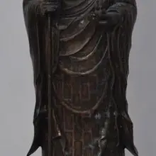 S00487 Китайский буддизм Чистая Бронза Кшитигарбха дзидзо Сюань Цзан Бодхисаттва статуя Будды