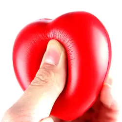 Забавный мягкий пенопластовый антистрессовый мяч игрушки Сжимаемый шар в форме Сердца Стресс Давление Расслабление Новинка Забавные