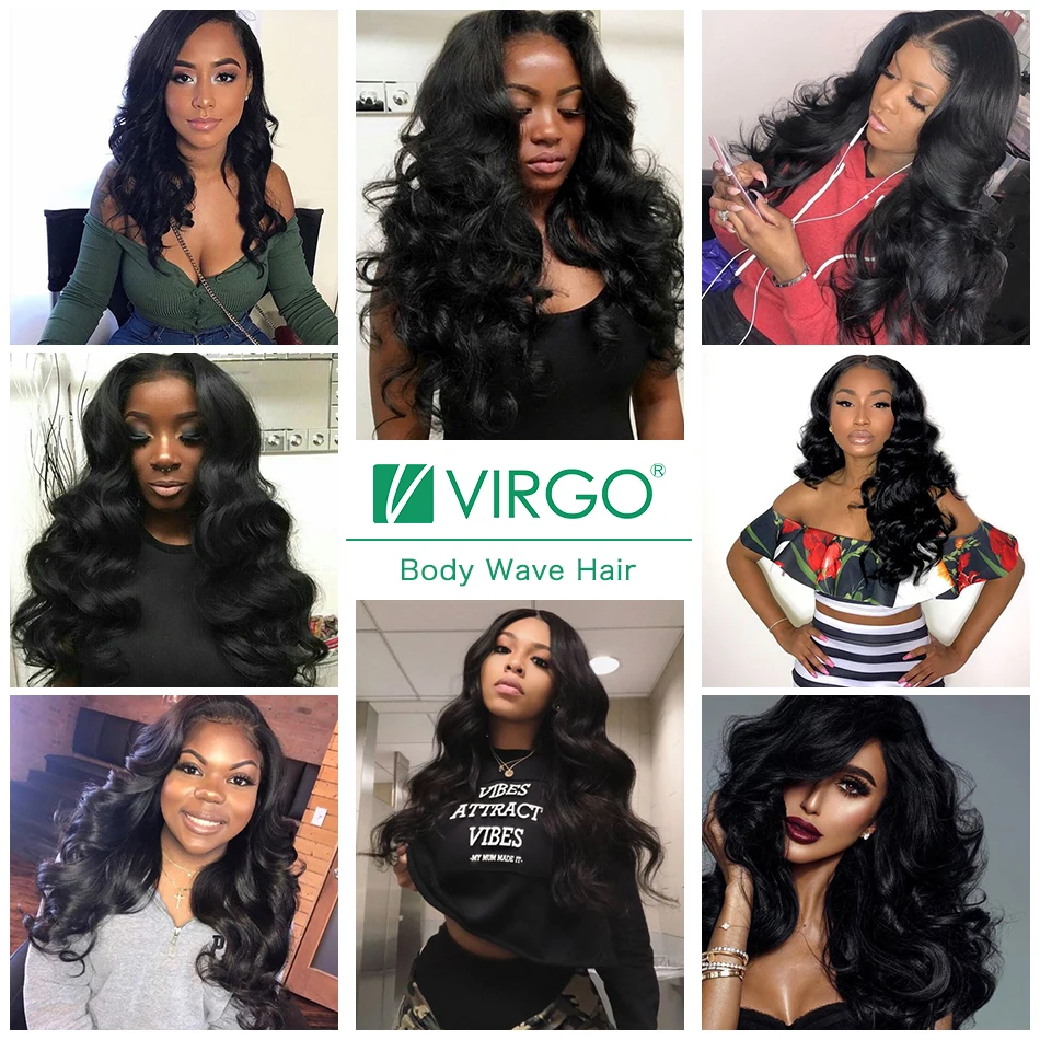 Body Wave Bundles Indian Human Hair Weave Bundle 1 / 3 / 4 Bundles Virgo Non Remy Hair Extensions Natural Color Can Be Restyled