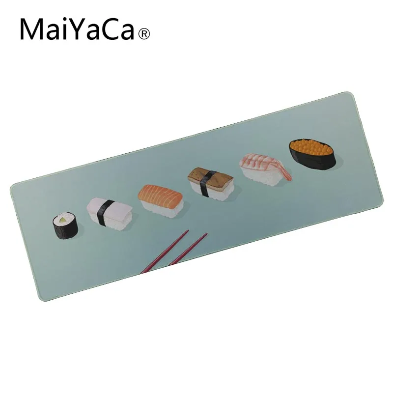 

MaiYaCa Hot Static Food Sushi Mouse pad XL Gaming Gamer Mice Mause Mouse Pad For Sushi Black white Rubber Keyboards Mat 2017 New