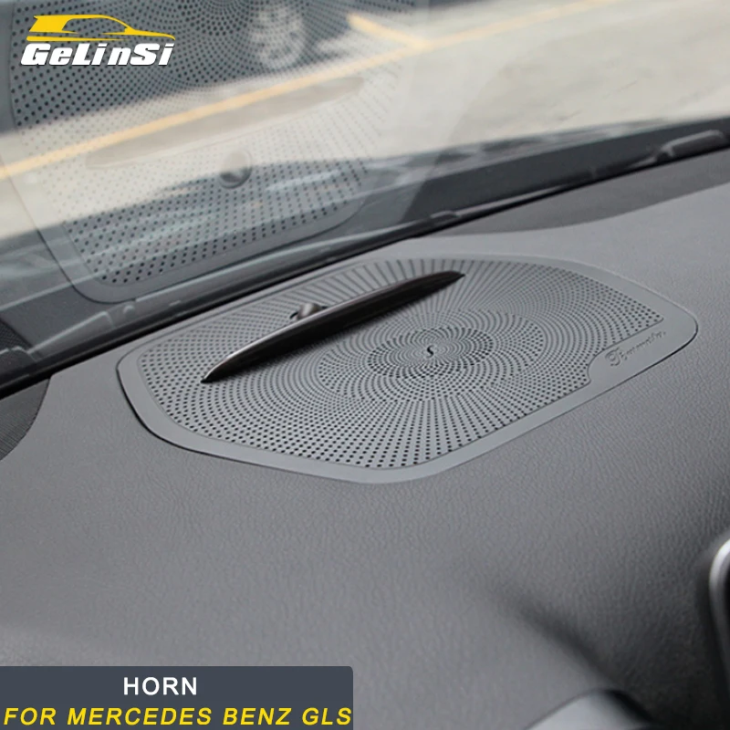 

Gelinsi For Mercedes Benz GLS X166 2016-2019 Car Dashboard Loudspeaker Sound Panel Cover Trim Frame Sticker Interior Accessory
