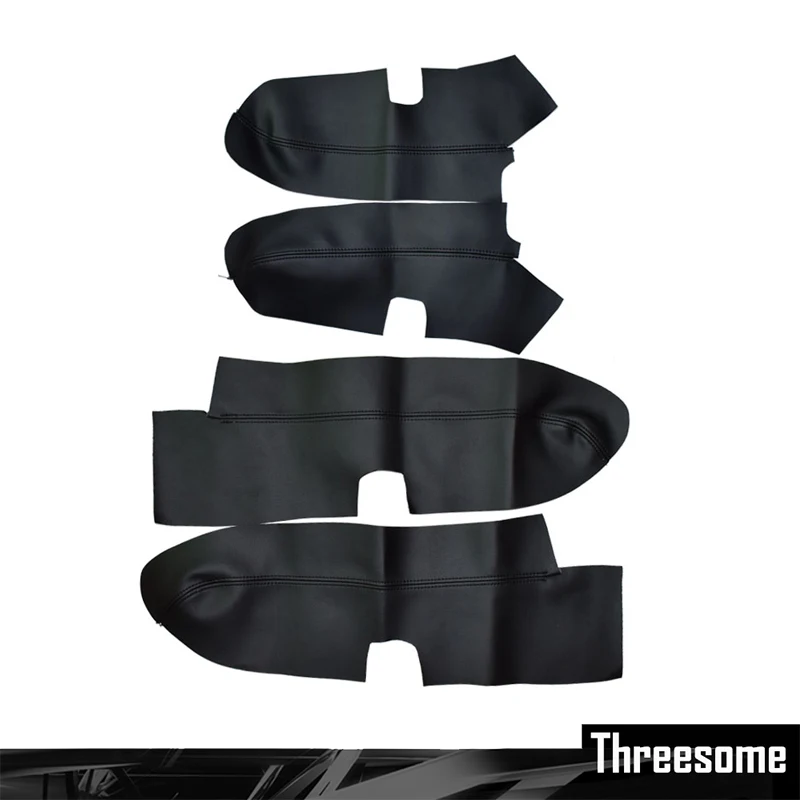 

SRXTZM Front Rear Door Handle Panels Armrest Microfiber Leather Covers Trim For Honda CRV 2007 2008 2009 2010 2011 2PCS New