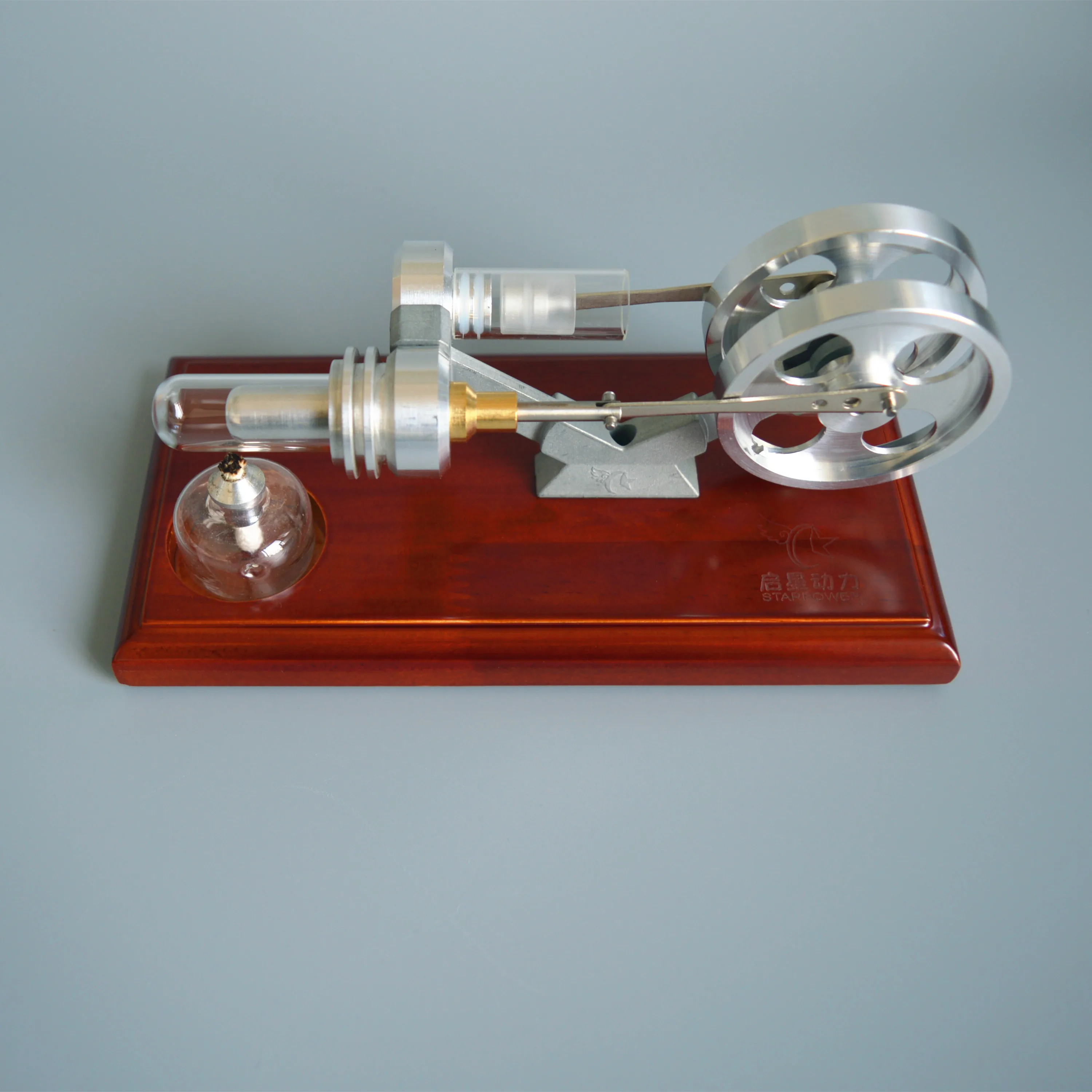 

Mini Stirling Engine Model Double Fly Wheels Creative gift 180*90*90mm