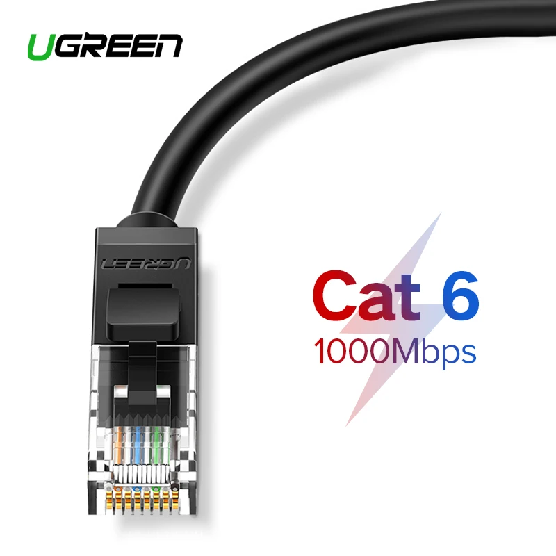 En Ligne Ugreen Ethernet Câble Cat6 Lan Câble UTP CHAT 6 RJ 45 Réseau Câble 10 m 50 m 100 m Patch Cordon pour Ordinateur Portable Routeur RJ45 Réseau Câble