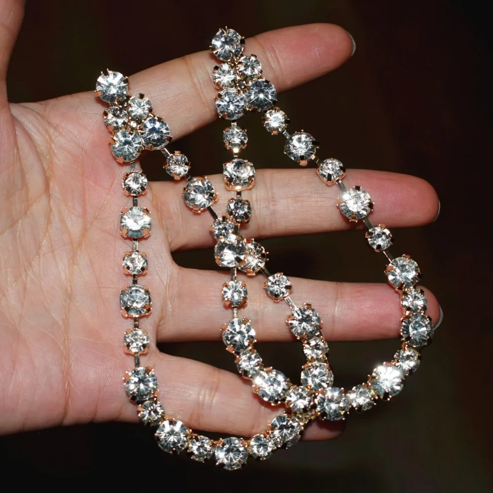 

2019 New Luxury Shiny Glass Rhinestone Big Dangle Earrings Jewelry For Women Accessories Bohemian Statement Earrings Wholesale